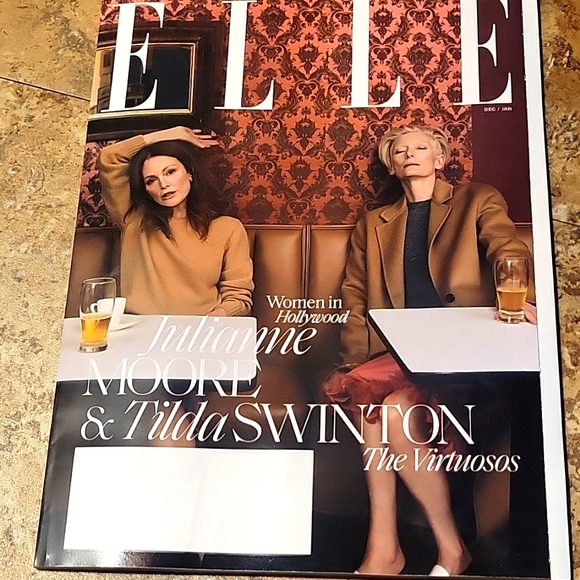 ELLE USA MAGAZINE December 2024 January 2025 JULIANNE MOORE TILDA SWINTON - Picture 1 of 3
